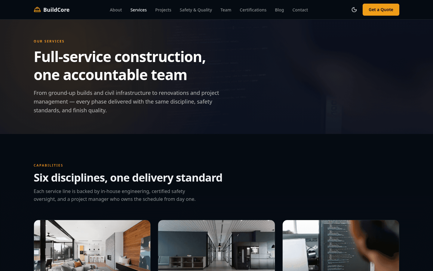 Services overview